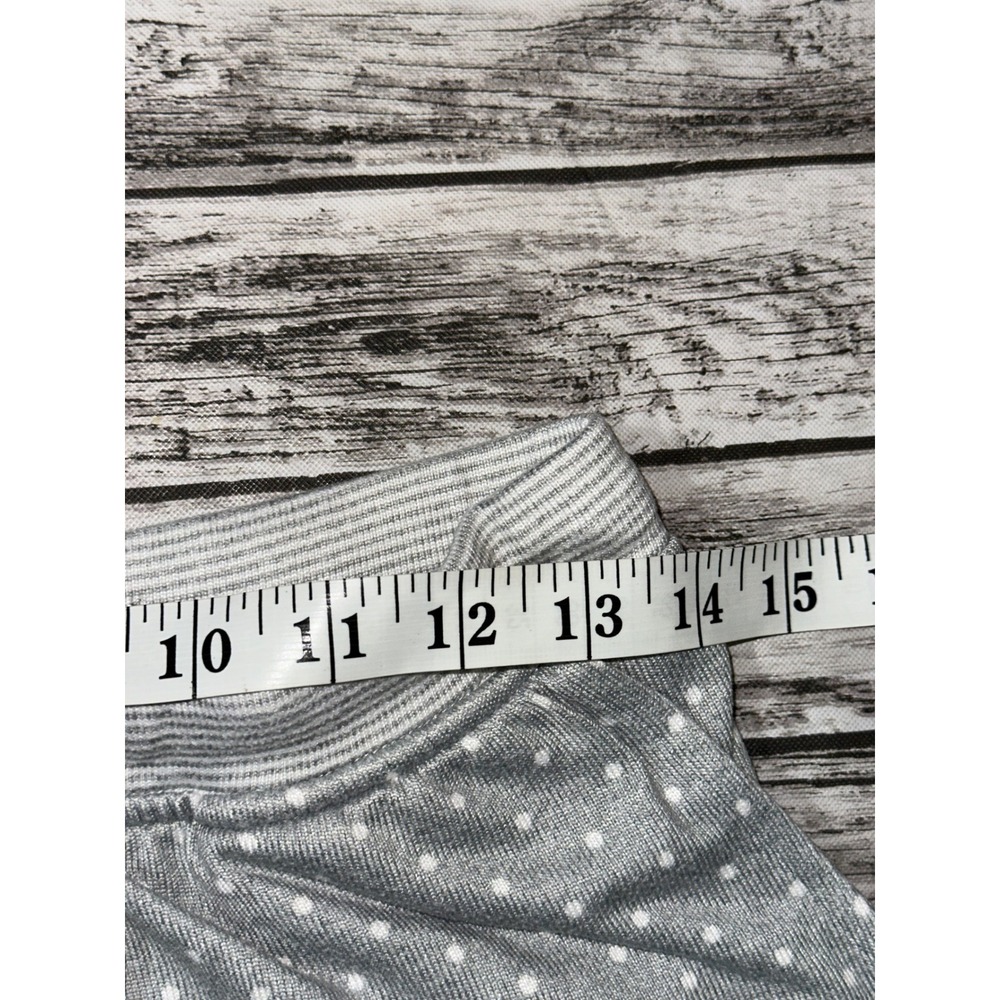 Lauren Ralph Lauren Small Polka Dot 2 Piece Pajama Set Gray - Picture 8 of 9